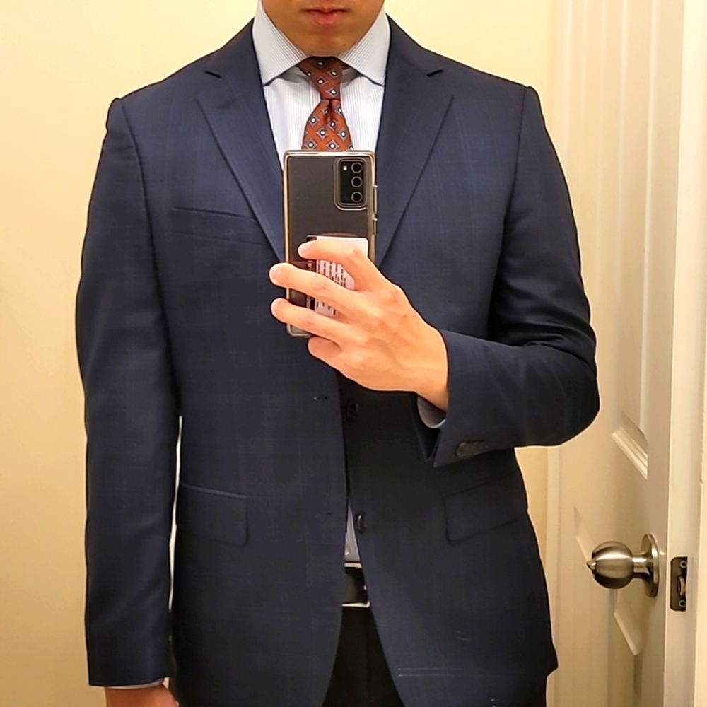 38R Regular Luxury Navy Suit